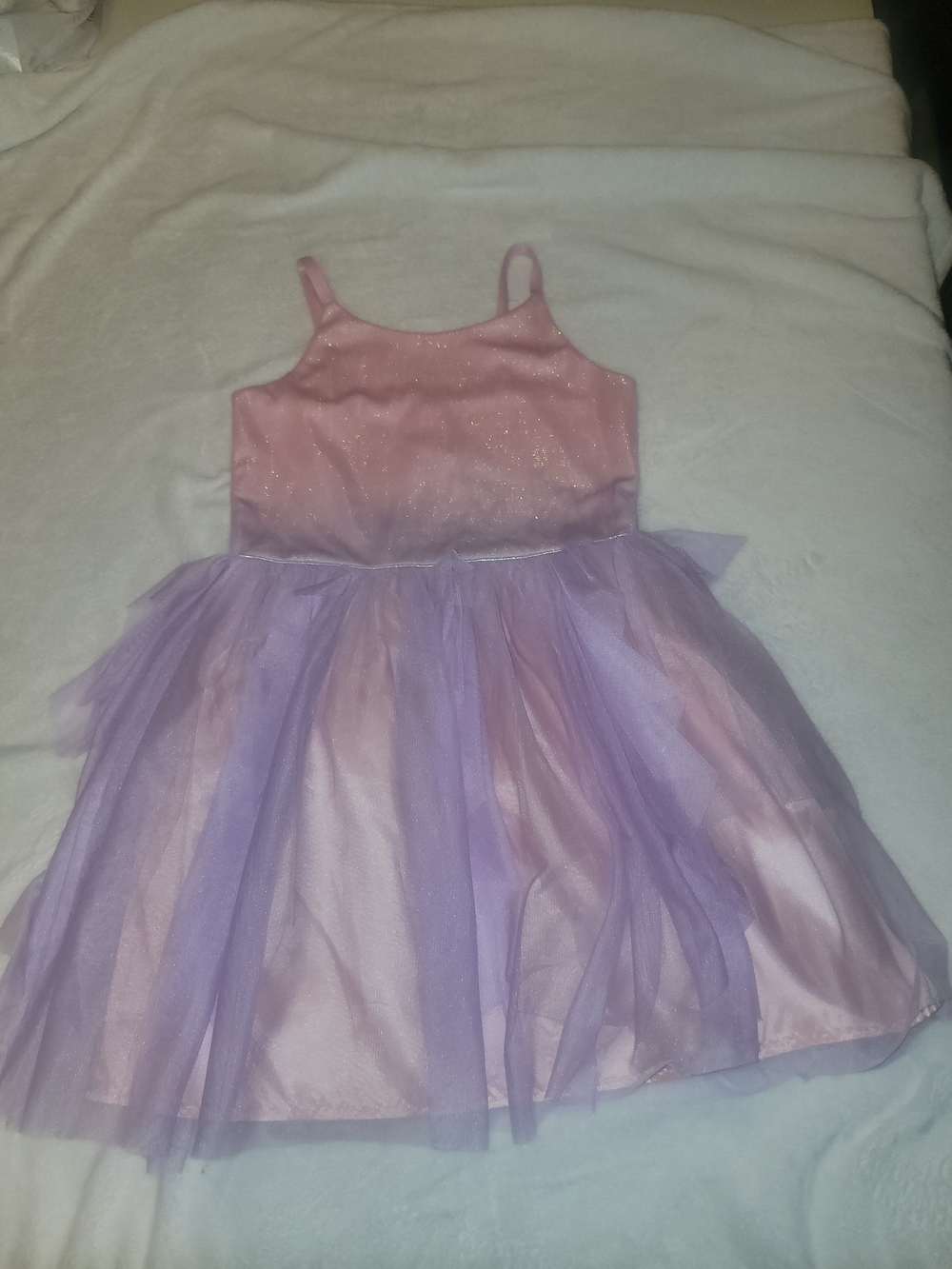 Cat & Jack Girls XL 14/16 Pink/Purple Tulle Tutu Dress Sleeveless Party